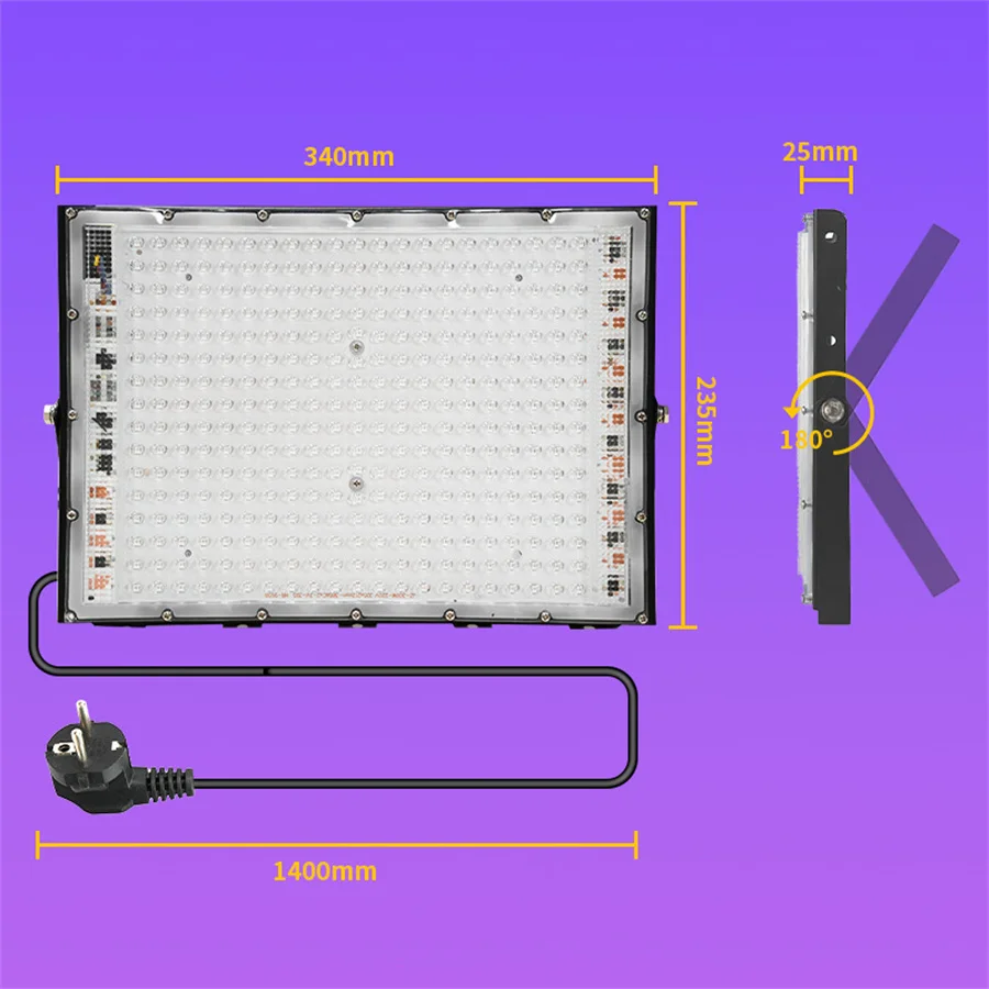 1 упаковка 400 Вт светодиодные Черные фонари 336 УФ черные для мерцания светильник