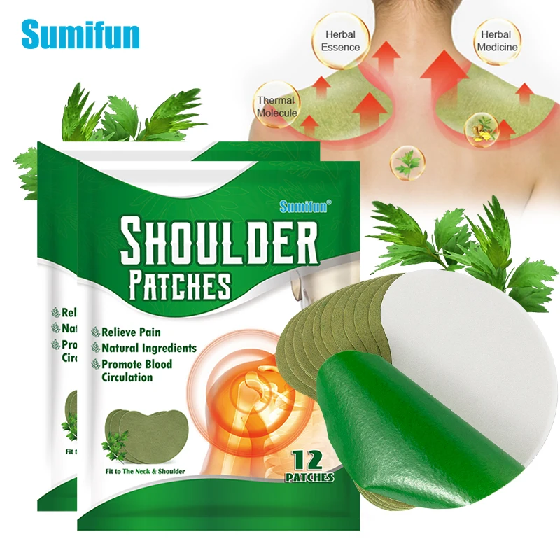 

12pcs Wormwood Shoulder Pain Medical Plaster Cervical Soreness Joint Ache Pain Relieving Sticker Rheumatoid Arthritis Body Patch