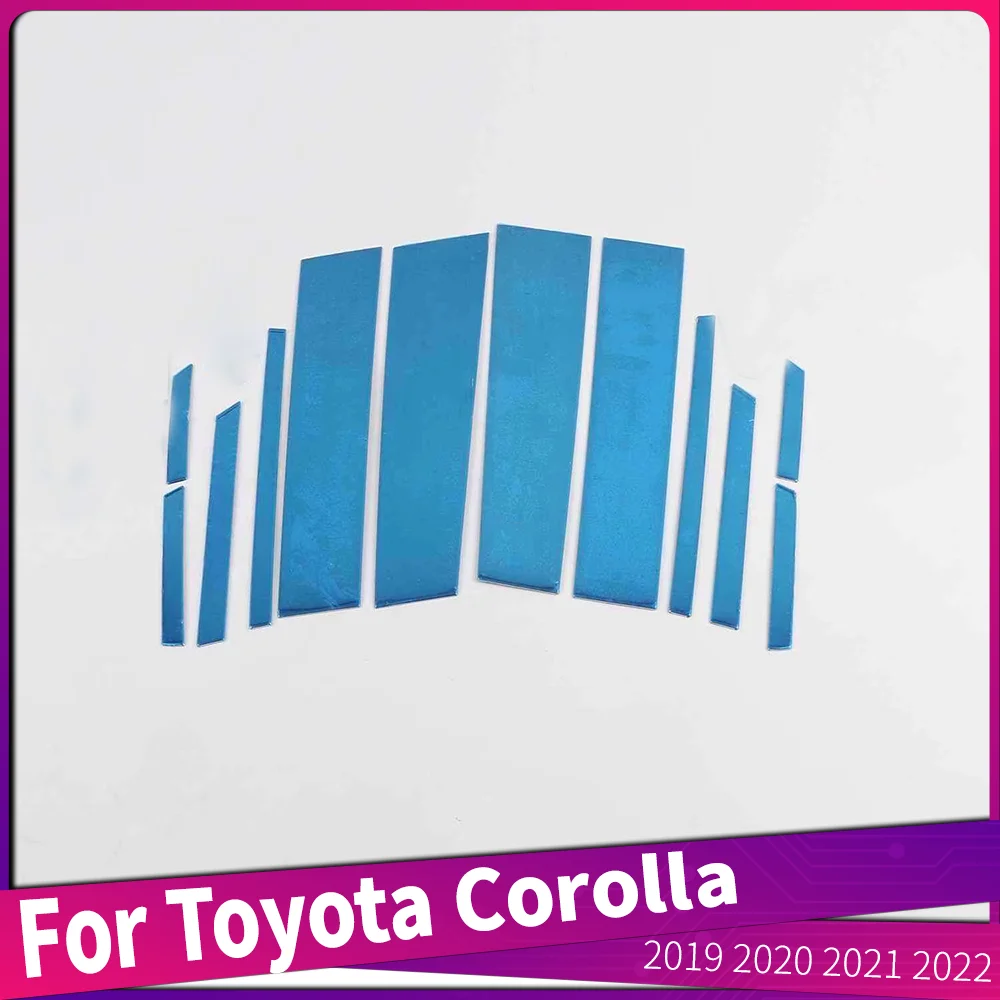 

Для Toyota Corolla 2019 2020 2021 2022 Автомобильная Боковая дверь окно отделка полосы Наклейка Автомобильные аксессуары 10 шт./компл.