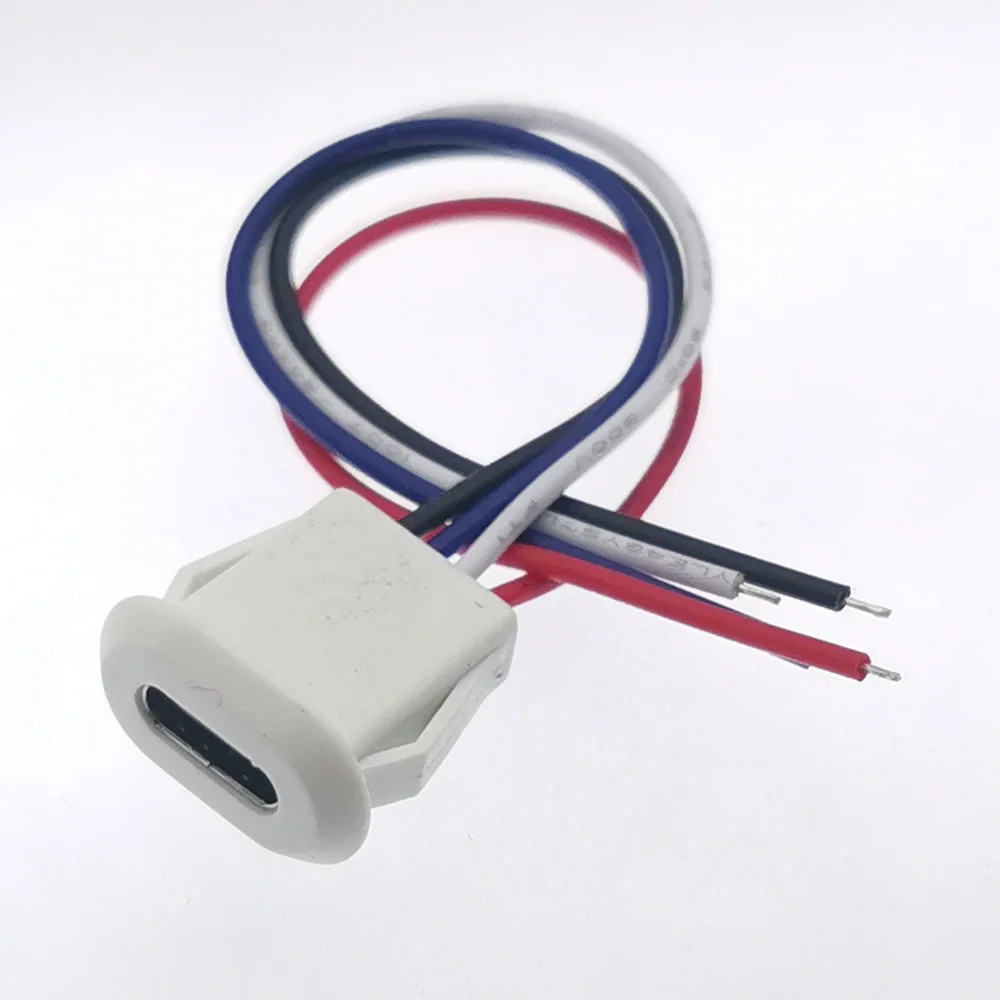 2-контактный 4-контактный разъем USB типа C, гнездо с пряжкой для карты, 3 А, разъем для зарядки сильного тока, порт USB-C, разъем для зарядного устройства 2P 4P