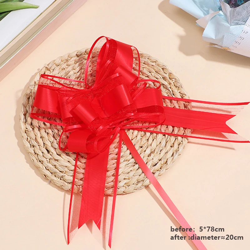 

Свадебная шелковая лента с бантиками