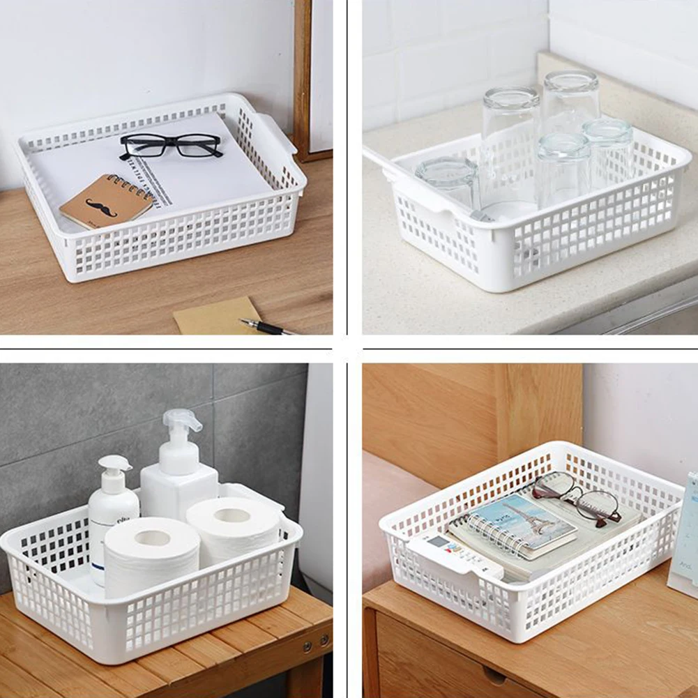 

Белая настольная корзина для хранения, многофункциональное устройство для хранения, косметика, канцелярские принадлежности, офисный кухон...