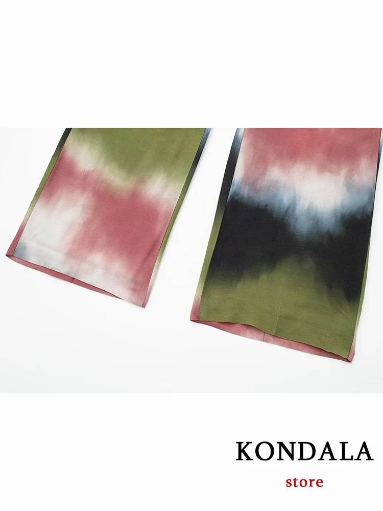 Женский винтажный костюм оверсайз KONDALA Повседневная рубашка с длинным рукавом и