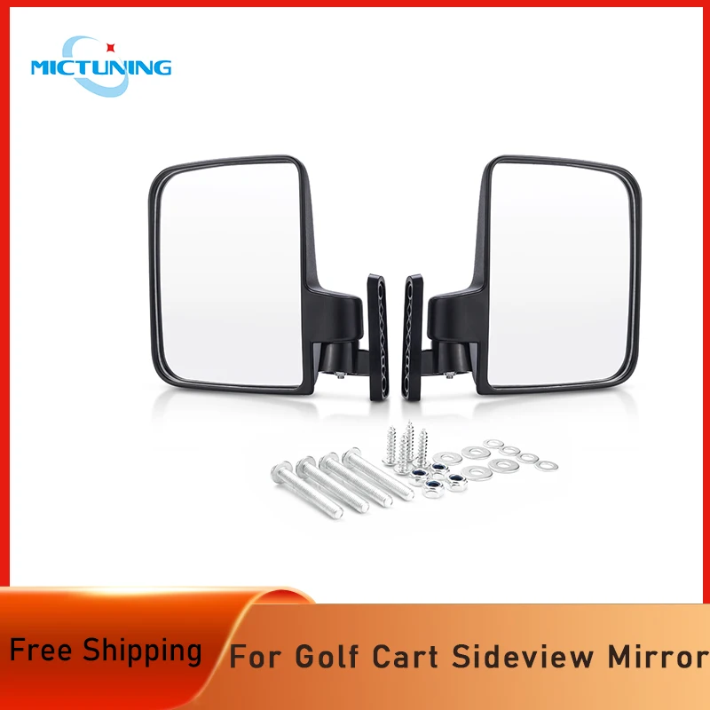 

MICTUNING Golf Cart Mirrors Universal Folding Side View Mirrors Flexible Adjustment for Club Car for EZGO for Yamaha Zone Carts