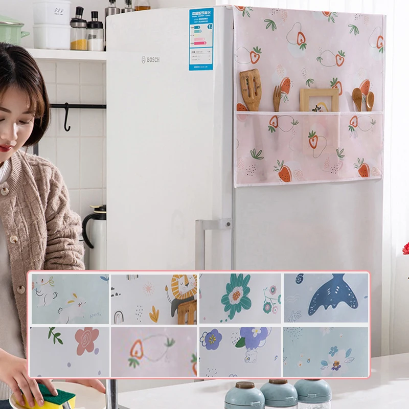 

Home Refrigerator Dust Cover Waterproof Oil-proof Home Fabric Dust Bag Washing Machine Microwave Cover Towel Home Decoration