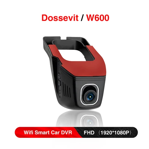 Видеорегистратор Dossevit, Автомобильный регистратор 1080P WDR Full HD, Wi-Fi, 24-часовой мониторинг парковки, G-датчик, ночное видение, двойная камера