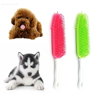 pet dog cat bath brush soft silicone pet grooming comb shedding hair remove massage combs pets flea lice cleaner combs mascotas