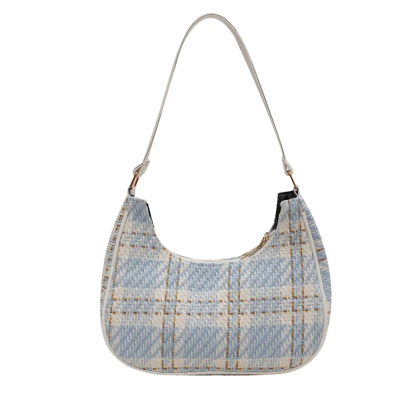 

Canvas Small Women's Bag 2023 New Fashion Simple Shoulder Bag Texture Westernized Underarm Bag in Summer