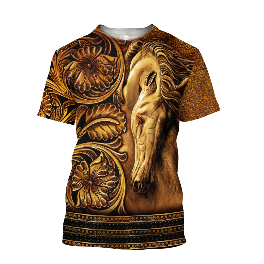 

2021 new T-shirt animal Lovely Horse 3D printing men's unisex streetwear casual fashion 110-6xl large size-03