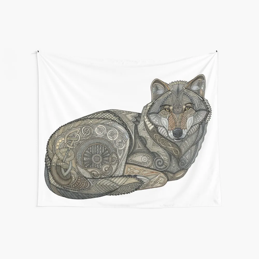 

Скандинавский волк странно повесить на стену психоделический Декор аниме клетка