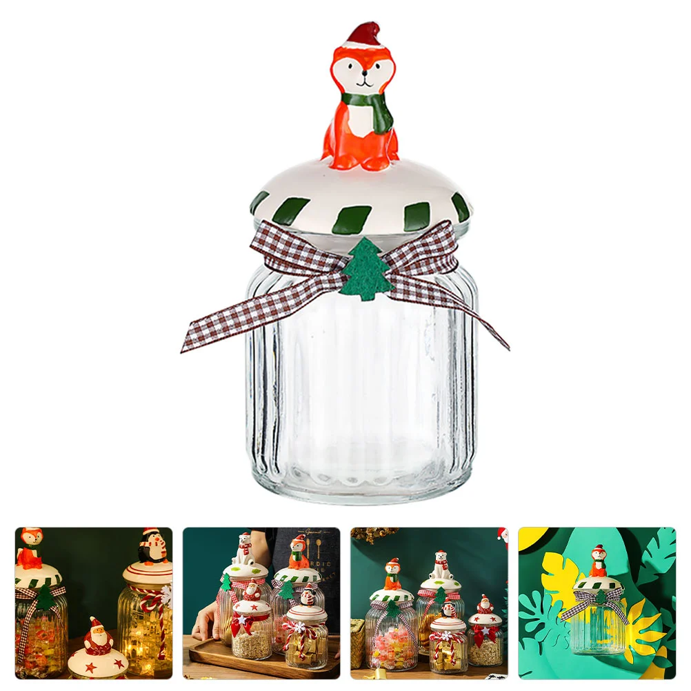 

Jarcandy Christmas Jars Container Canister Storage Cookie Biscuitclearairtight Foodtea Holder Bottle Sugar Jewelry Pantry Box
