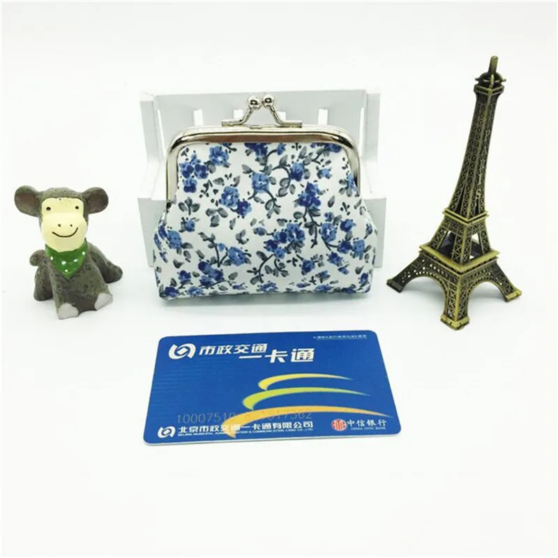 Кошельки для монет с цветочным принтом кошелек на застежке девушек Дамский клатч