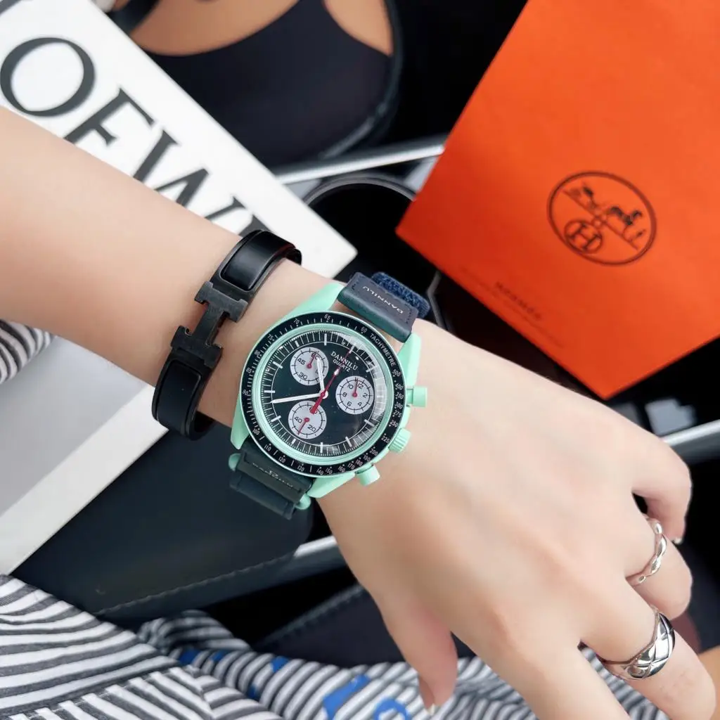 Moon High Quality Waterproof Moon Summer Women Watch Men and Women swatch Luxury Fashion Creative Neptune Earth Mission no box