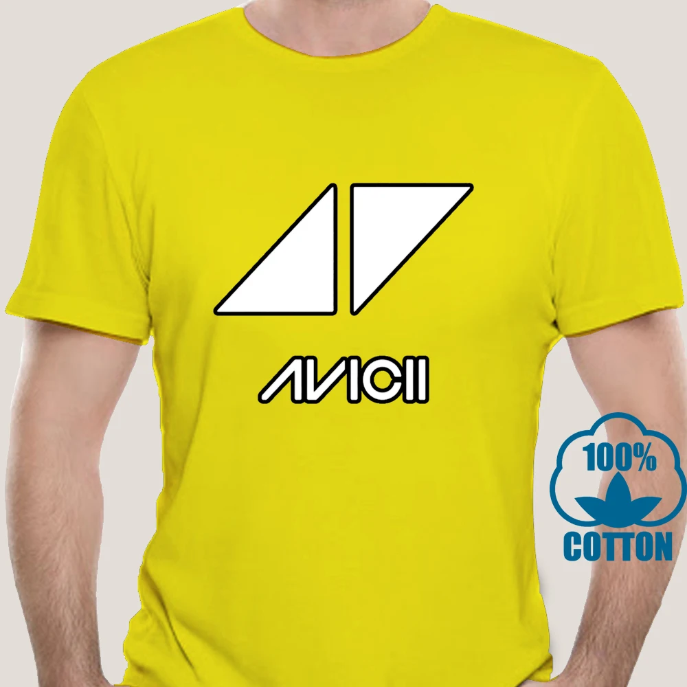 7854X новинка Avicii DJ фанаты футболка в стиле Харадзюку Мужская из 100% хлопка с