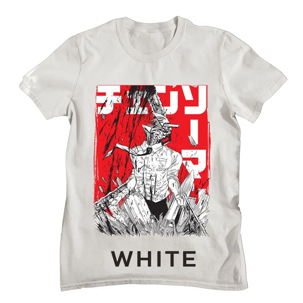 Новая футболка унисекс с Бензопилой denji makima накета черно-белая