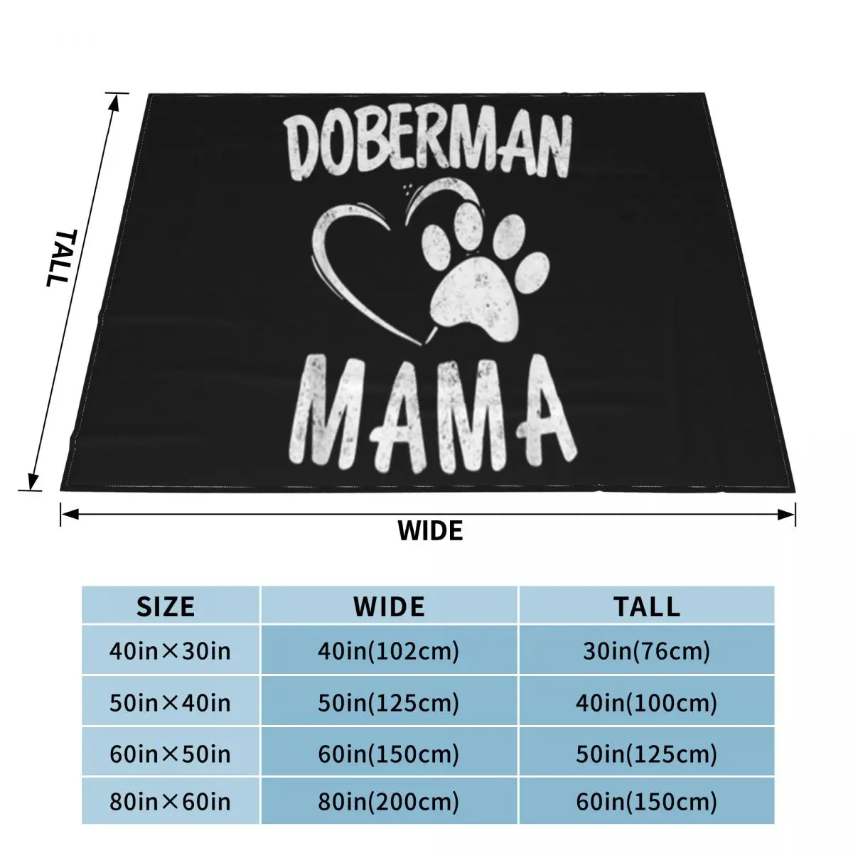 Премиум Доберман Мама Подарок Собака Добби Любитель Одежда Юмор Рок Гот Плед