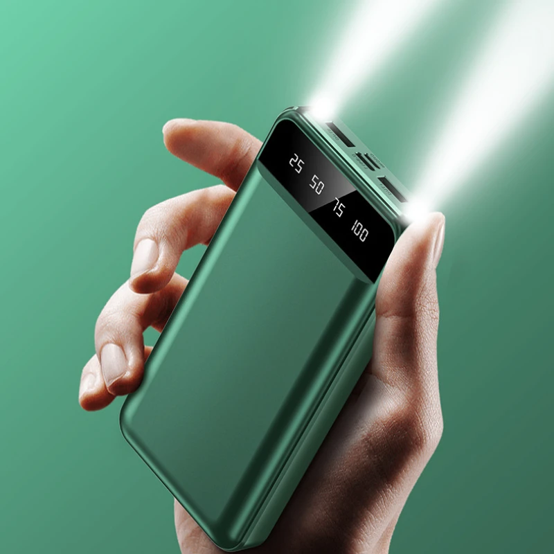 20000mAh Power Bank 5V2A Fast Charging Phone Charger Portable Digital Display Powerbank 18650 External Battery For iPhone 14 13