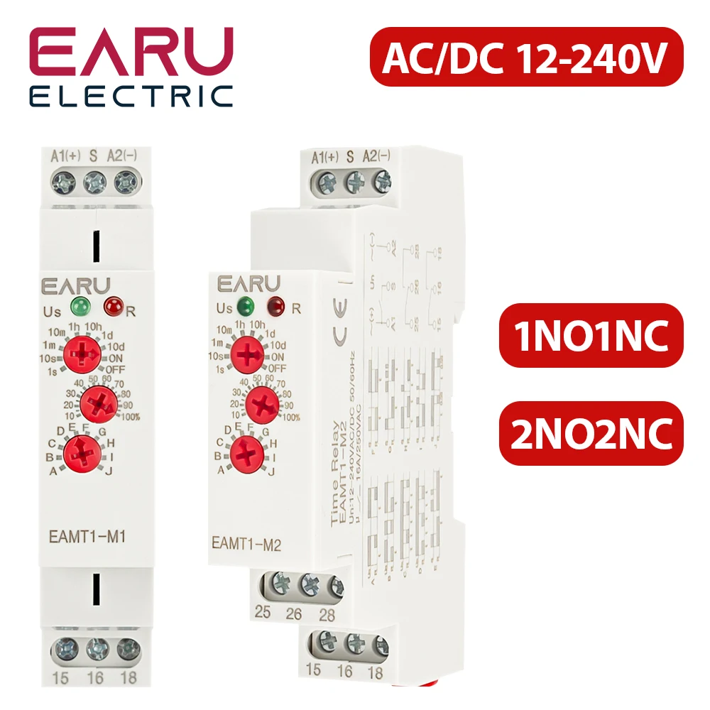 12-240 В переменного тока/постоянного тока тип DIN-рейки 0 1 секунды 10 дней реле