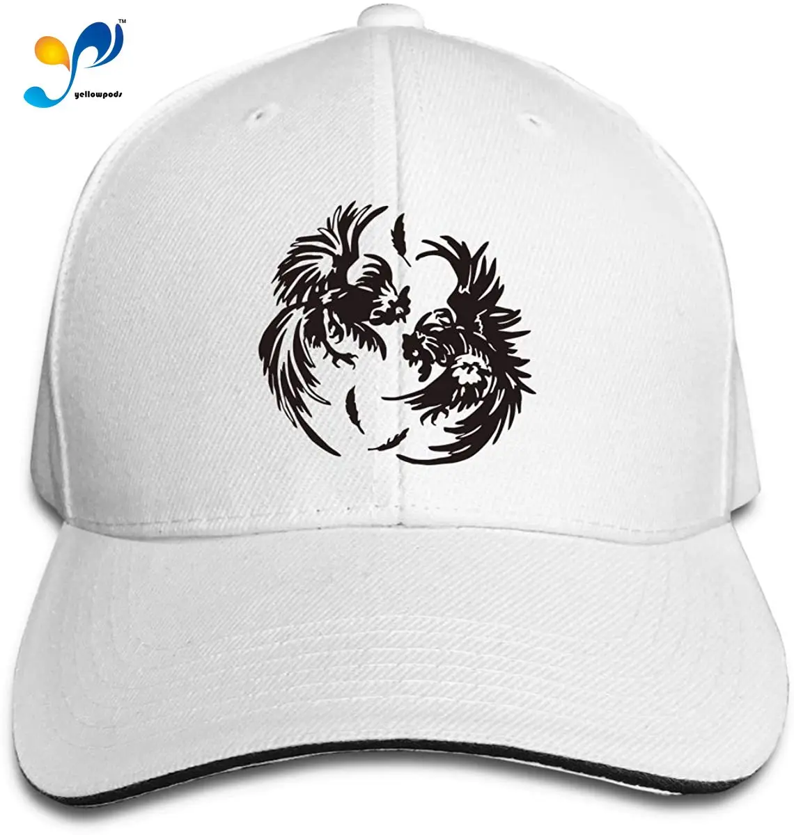 

Women's and Men Classic Pointed Cap Headgear Roosters Fighting