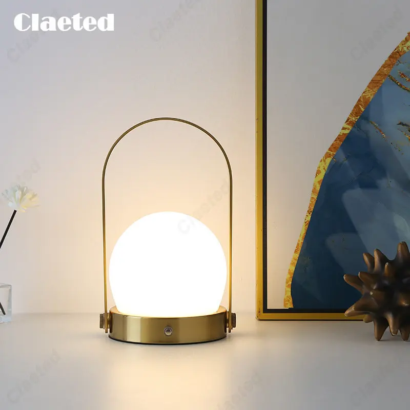 

Claeted портативная Настольная лампа с шариками, перезаряжаемая уличная лампа для кемпинга, необычная лампа для ночного освещения, лампа для создания атмосферы в виде шарика, прикроватная лампа