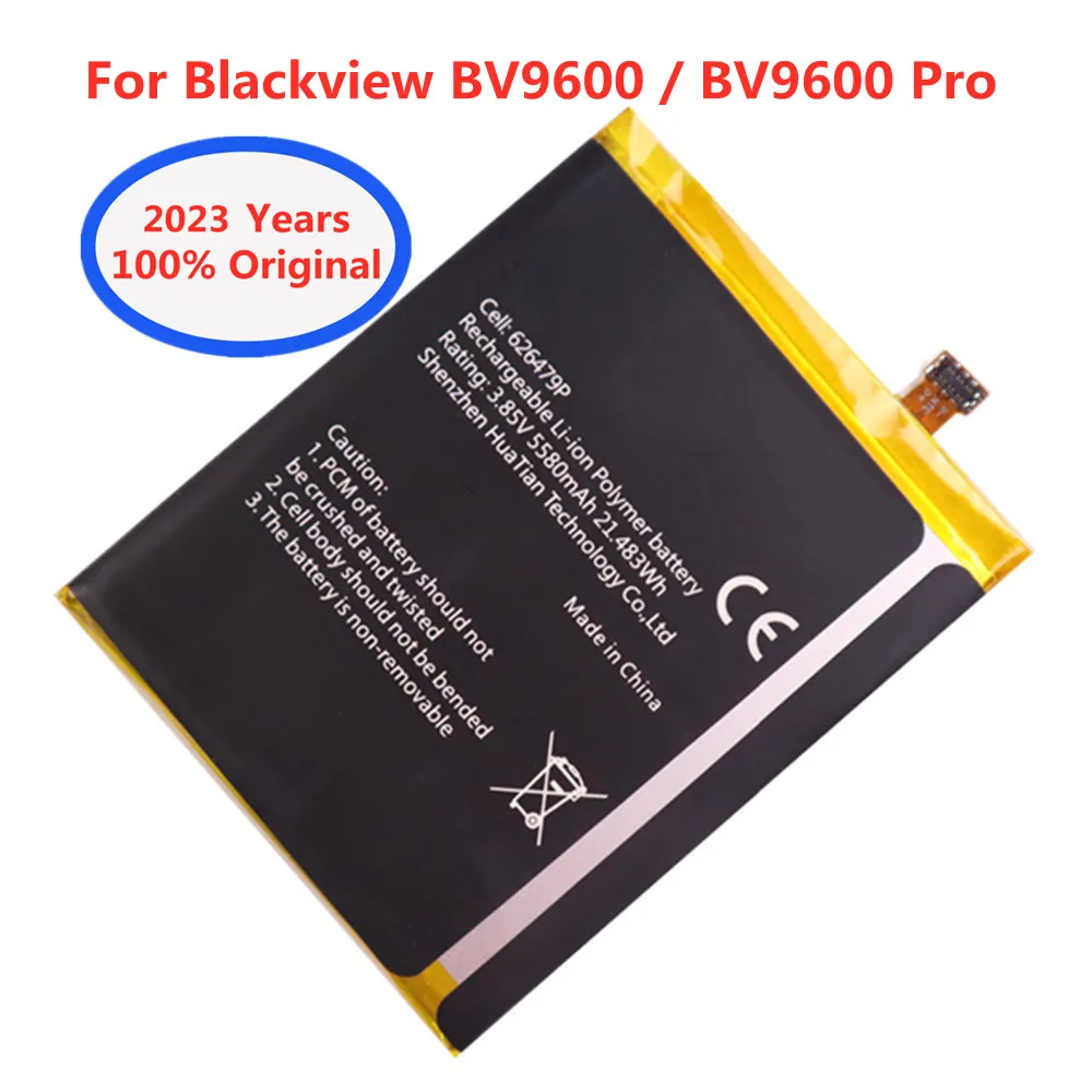 

2023 новый аккумулятор большой емкости BV9600 5580 мАч для смартфона Blackview BV9600 и BV9600 Pro 626479P с кодом отслеживания