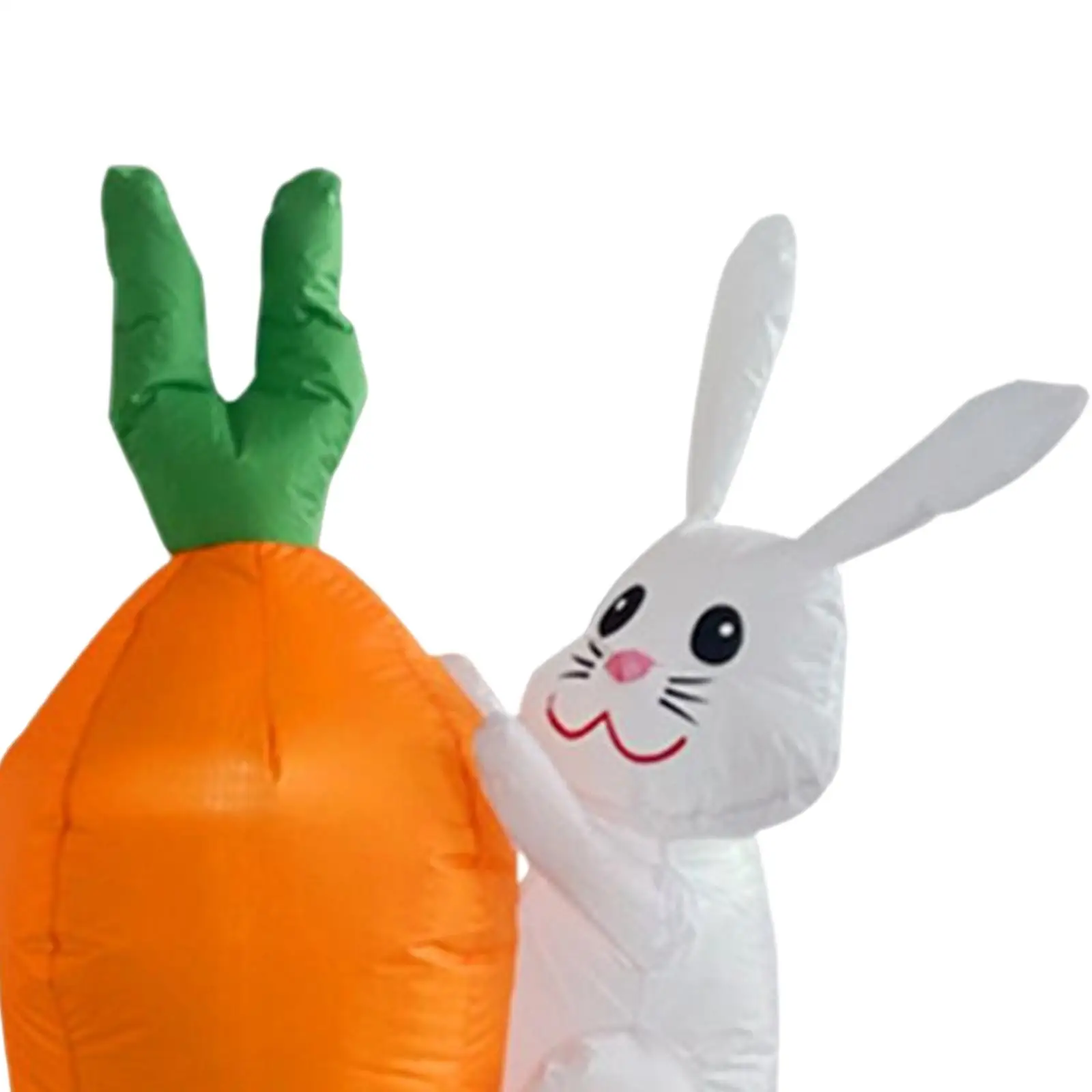 

5.9ft Easter Inflatable Bunny and Carrot Built in LEDs Light up Decoration Decorative Carrot for Party Holiday Home Yard Decor