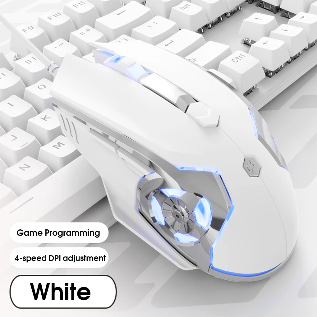 

USB LED Wired Mouse RGB Programmable Gaming Computer Precision Operation Mice Home PC Laptop Electronics Accessory Boys Teens