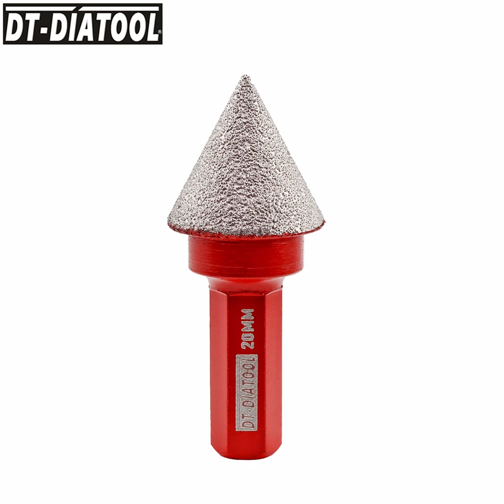 

1pc Dia 20mm Diamond Chamfer Finger Milling Bits Hex Thread Hole Saw Drill Enlarging Bevelling for Tile Ceramic Granite