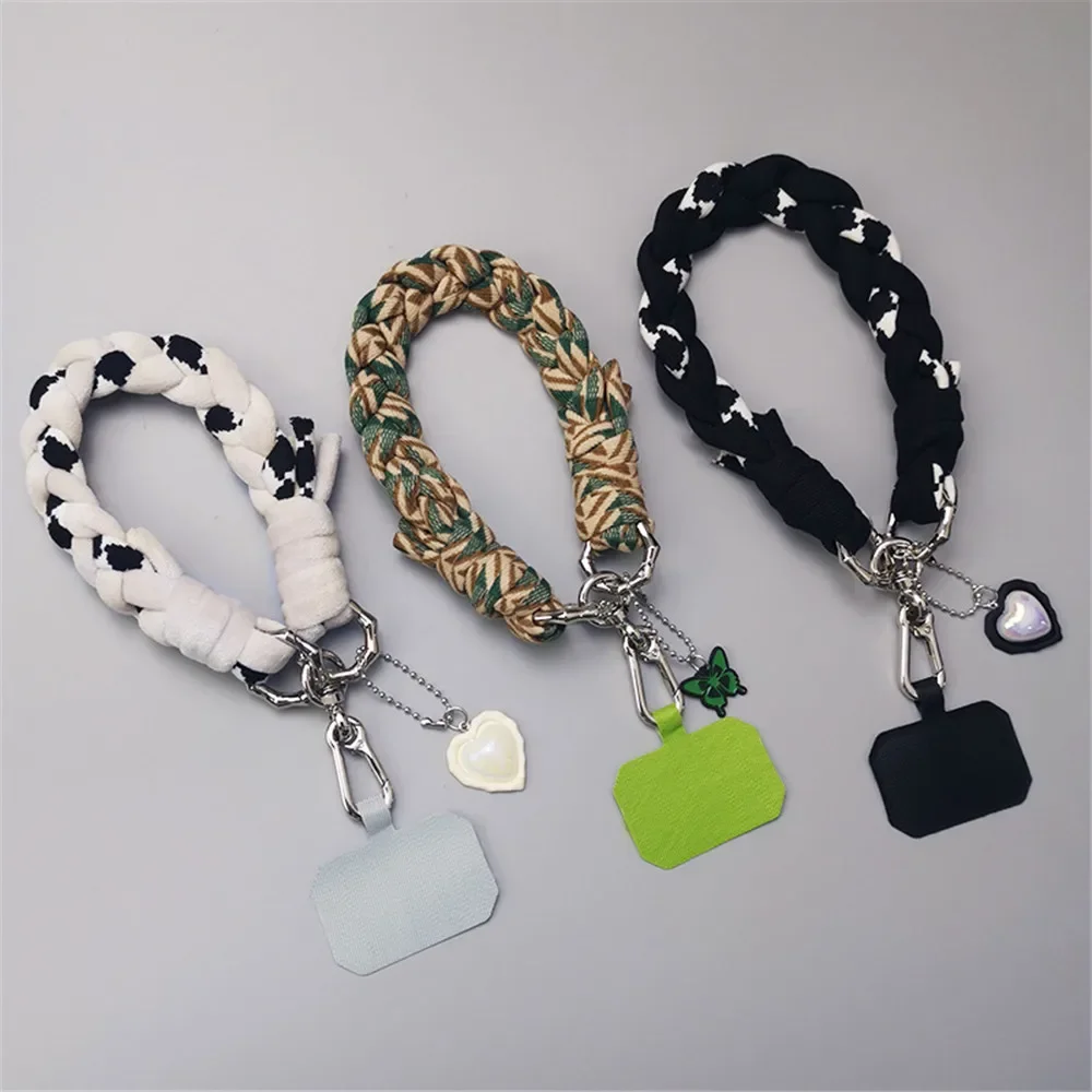 

Mobile Phone Lanyard Hand-woven Personality Women's Ring Wrist Strap Chain Pendant Phone Short Ring Anti-lost Lanyard Key 2023