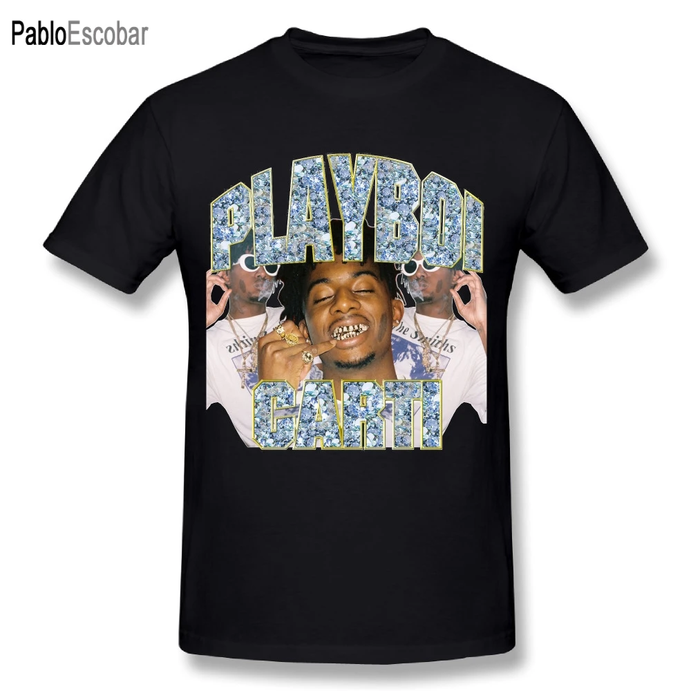 

Casual Male Playboi Carti Vintage T Shirt Cool Graphic Print Man Big Size O-neck T-Shirt male black t-shirt cotton teeshirt
