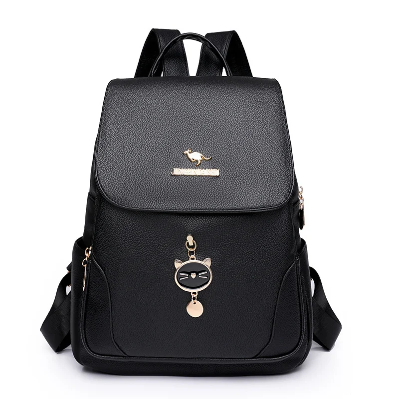 

Women's Trend Pu Soft Leather Backpack Lightweight Outdoor Leisure Travel Small Bag Fashion Versatile Women's Small Backpack