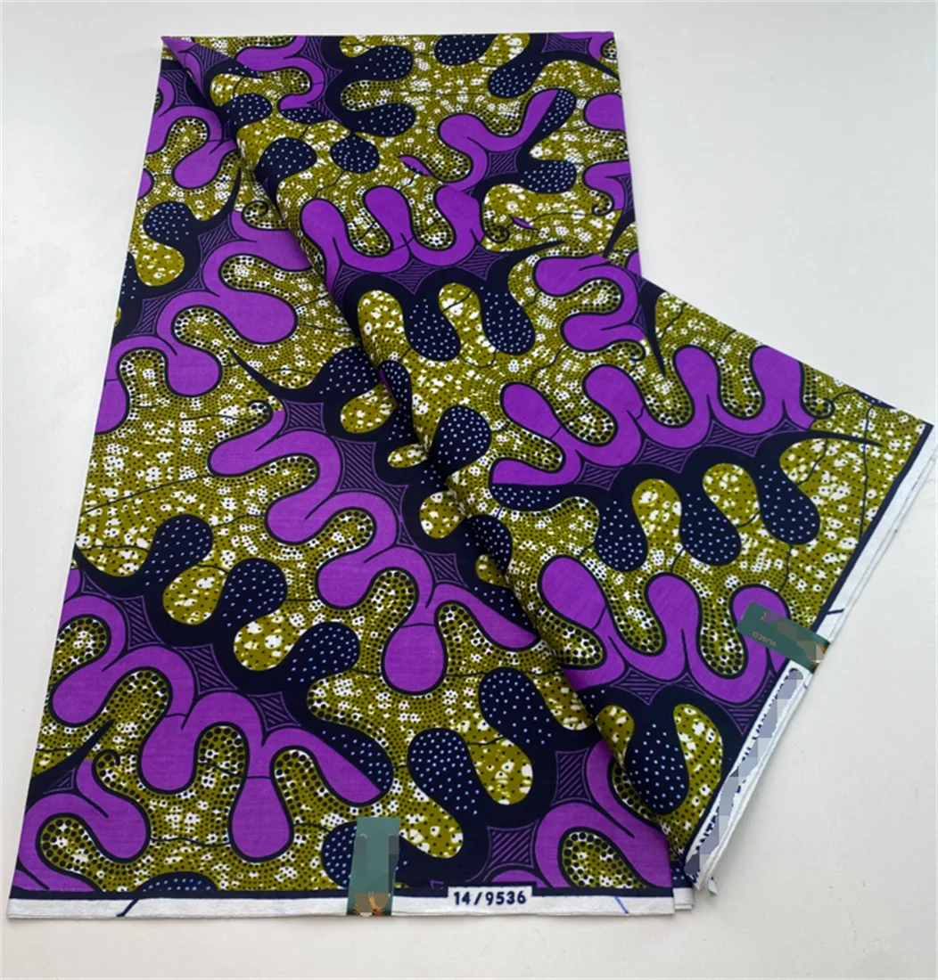 African Wax Prints Fabric Guaranteed Veritable Real Ankara 100% Cotton for Party Dress Latest 6Yards