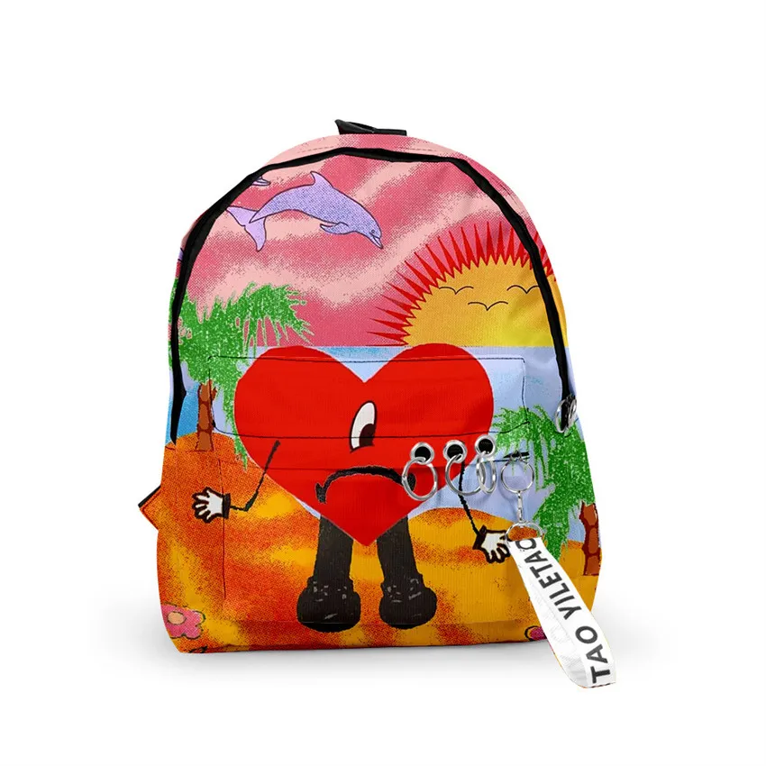 Bad bunny Backpack Teenager Boys Girls Oxford Casual Backpack Fashion Streetwear Kids Laptop Backpack Bags