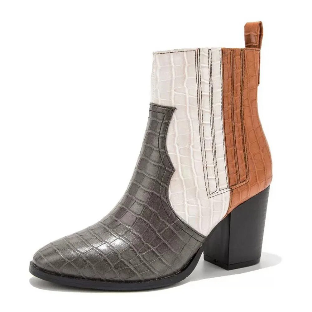 

AOSPHIRAYLIAN Chelsea Winter Ankle Boots For Women 2023 Office Lady Women's High Heels Retro British Style Short Booties Shoes