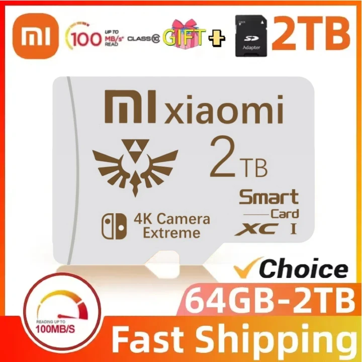 Xiaomi 2 ТБ Micro Memory Card 128 ГБ 256 ГБ512 1 SD-карта Высокоскоростная C10 TF флэш-карта для камеры