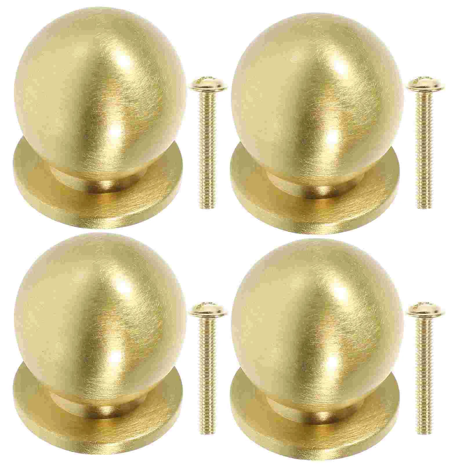 

4pcs Cabinet Knobs Brass Door Knobs Wardrobe Pulls Small Dresser Pulls Drawer Furniture Knobs