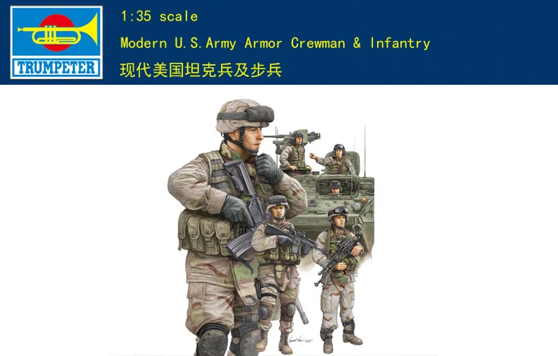 

Trumpeter 00424 1/35 Modern U.S.Army Armor Crewman & Infantry