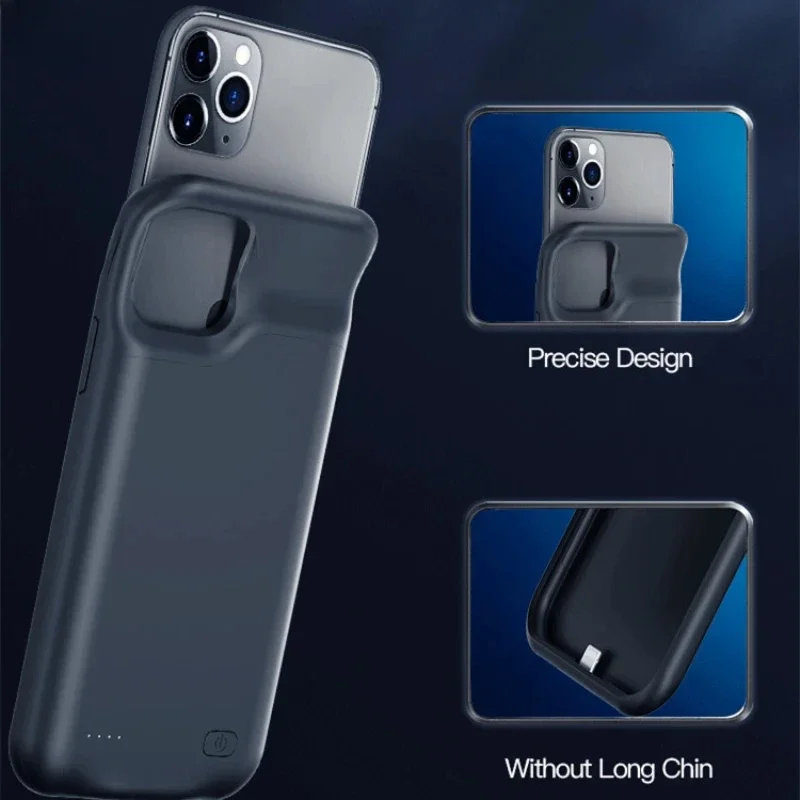 Фото Чехол-аккумулятор 6800 мАч для iPhone 15 Pro Max, 13, 14 Pro, 12 Mini, SE2, 3 №4