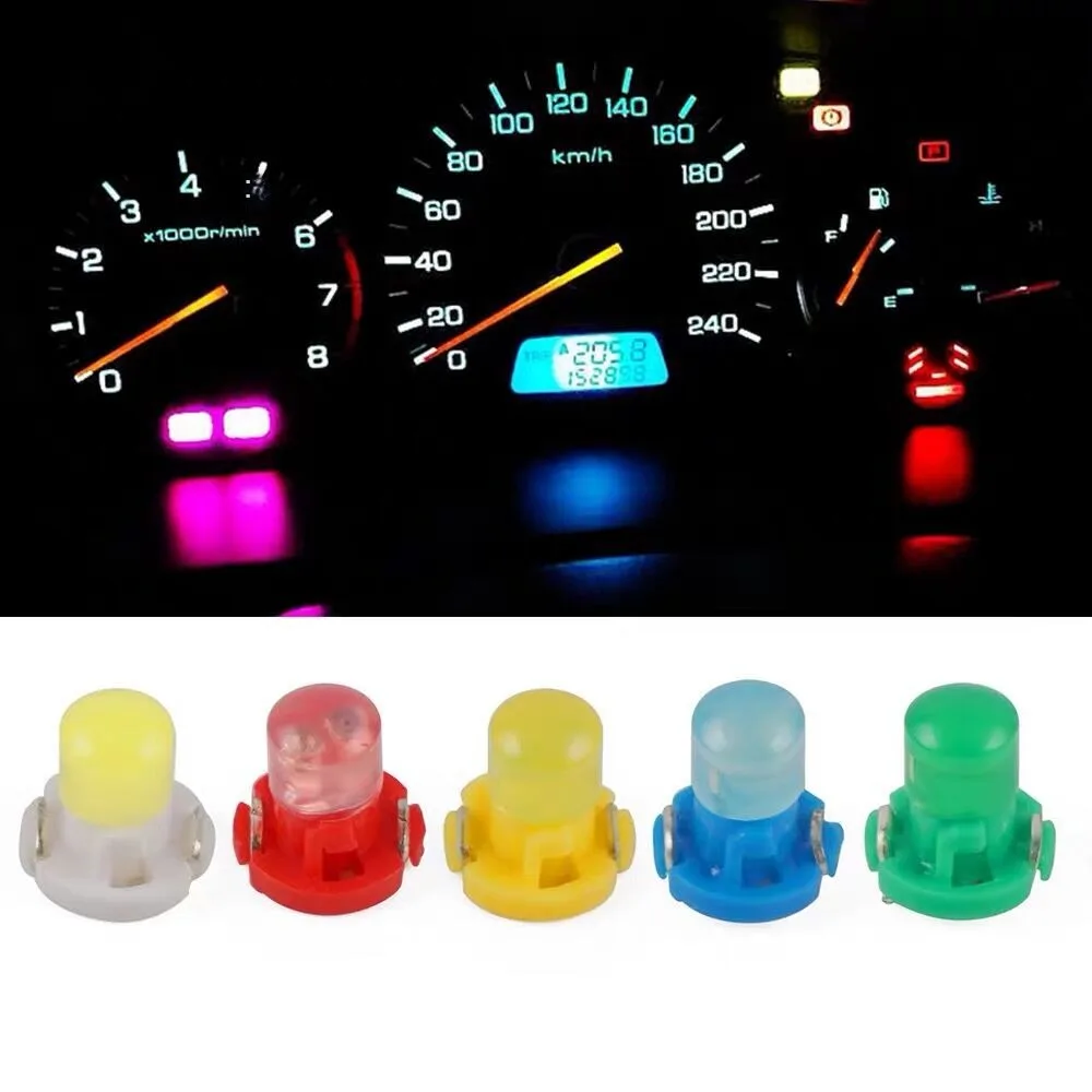 

10PCS T3 T4.2 COB Car LED Instrument Panel Lights Dashboard Indicator Central Control Lamp Wedge Light 12V