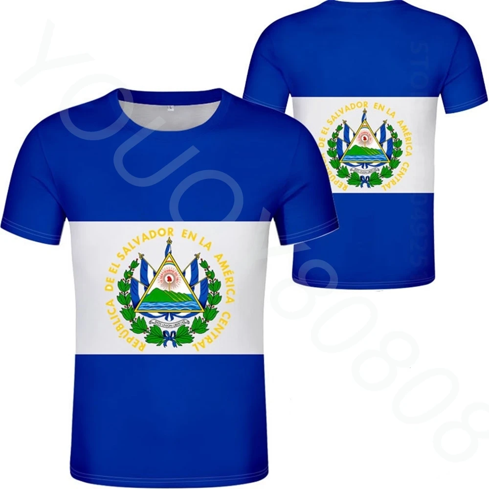 

EL SALVADOR T Shirt Name Number Slv T-shirt Photo Clothing Print Diy Free Custom Made Not Fade Not Cracked Tshirt Jersey Casual