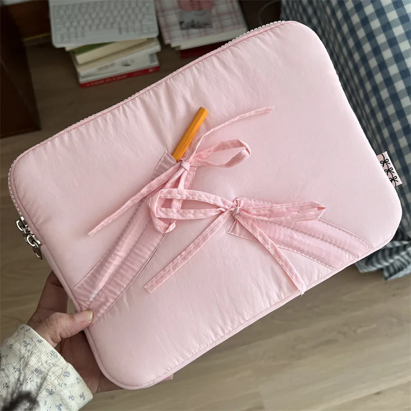 Чехол для ноутбука с милым бантом и пушистой мягкой подкладкой для ...