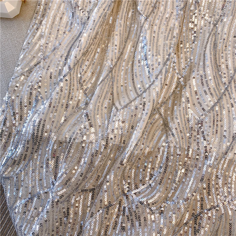 Тяжелая промышленная сетчатая юбка с жемчужинами и блестками 2023 новый дизайн