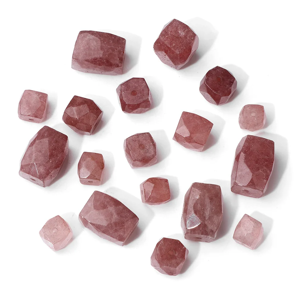 Граненые кубические бусины 1/2/5 шт. из натурального камня Аметистовые квадратные