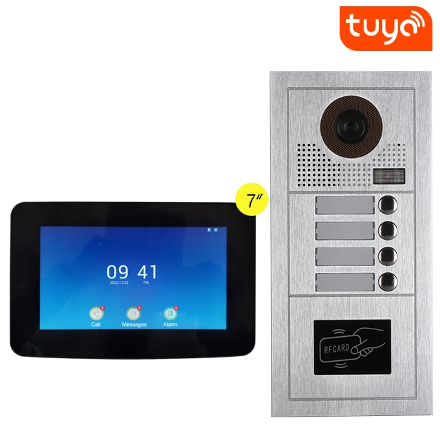 Best selling 7 inch Touch screen Wifi water proof Smart Tuya Intercom Video Door Phone Intercom Kit Video door phone enlarge