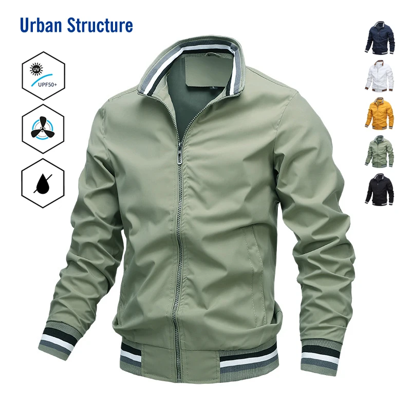 

Hot Fashion Jacket Mens New Brand Bomber Jacket Outdoor Waterproof Slim Coats 2022 Spring Autumn New Casual Jacket For Male