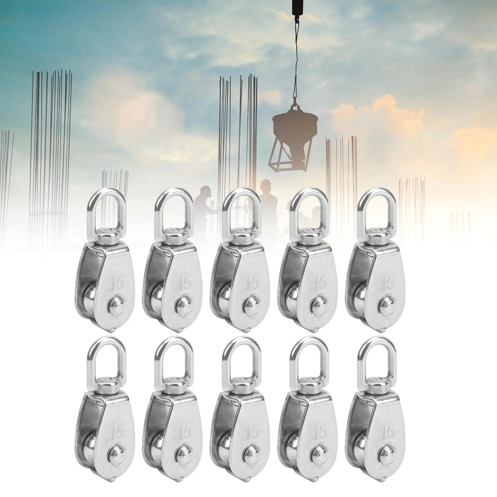 Комплект шкивов из нержавеющей стали M15 для подъема повышенной прочности-10 шт.