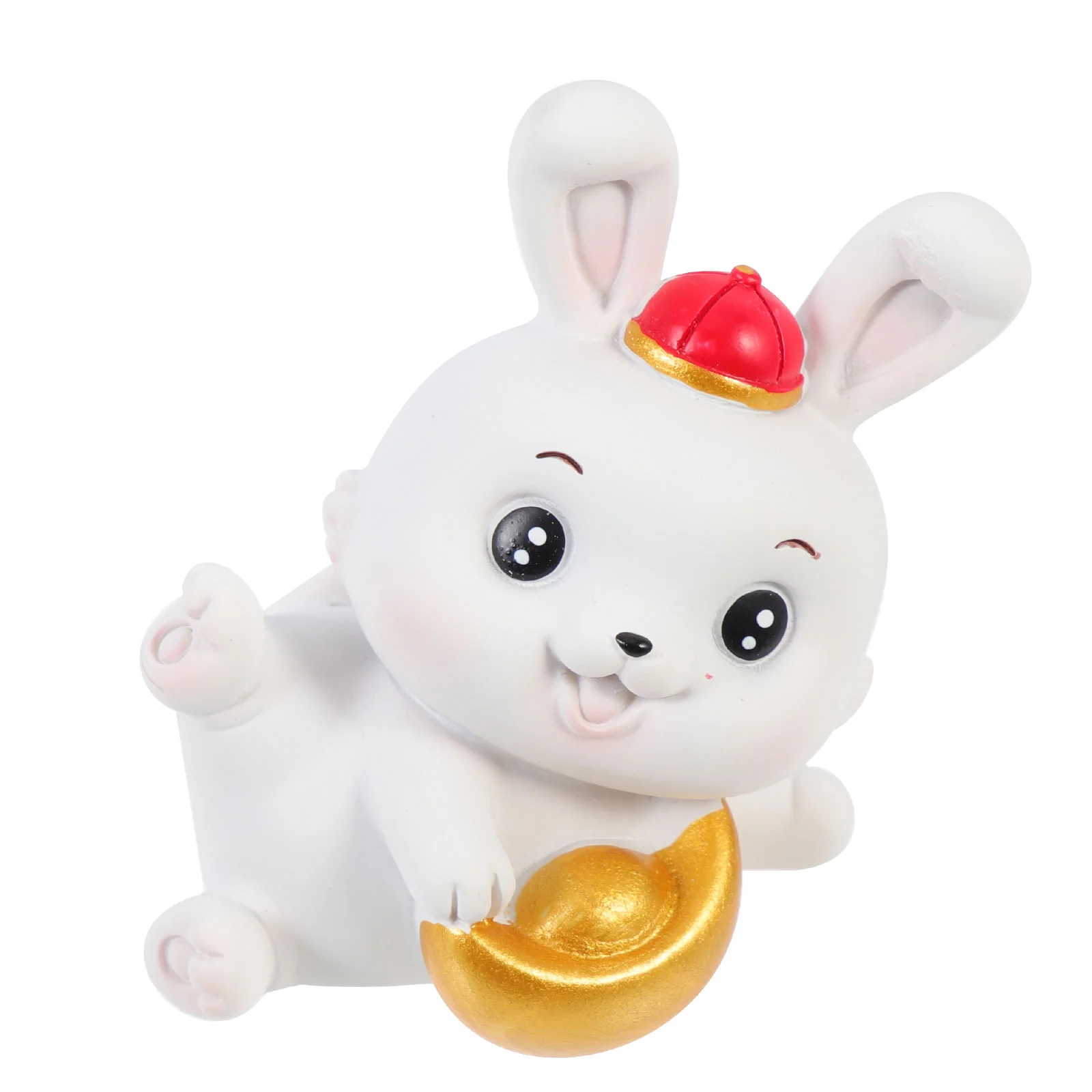 

Rabbit Zodiac Chinese Bunny Animalfigurines Miniature Decor Figurine Statuegift Going Year Figures Lucky Toys Animals Mini