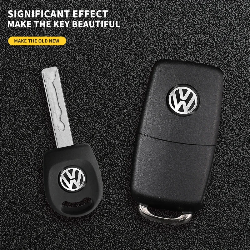11mm Metal Car Emblem Remote Key Stickers Badge For Volkswagen VW Polo Golf 5 7 Passat Tiguan Arteon Jetta Beetle CC Taigo Caddy |