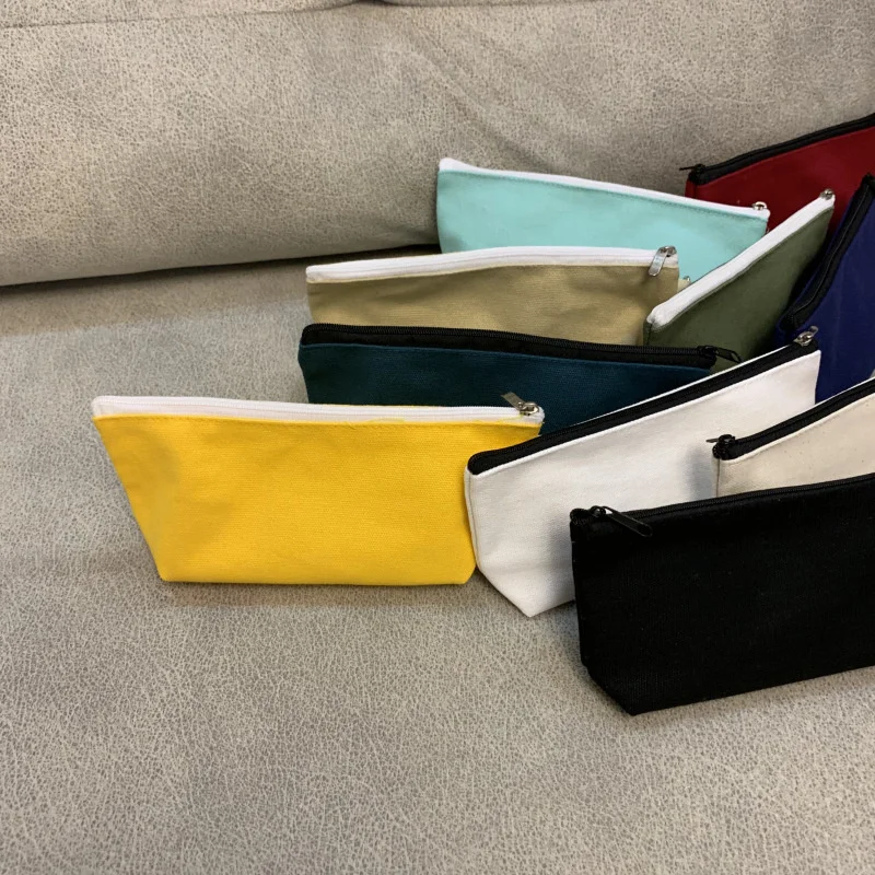 

Женская холщовая простая косметическая сумка для помады, Корейская Студенческая женская сумка-карандаш для путешествий, женская сумка для макияжа, органайзер, сумки