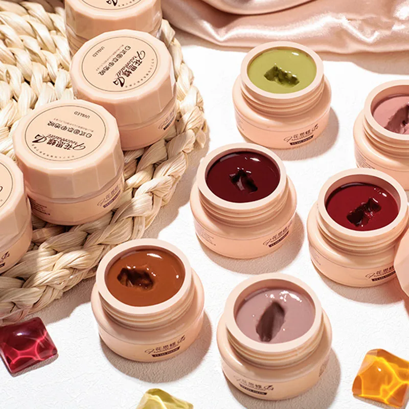 55 цветов s Гель-лак для нейл-арта консервированный твердый ногтей Цветочный